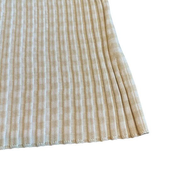 Lafayette 148 Gingham Responsible Matte Crepe Short Sleeve Sweater Stretch XS - Picture 8 of 10